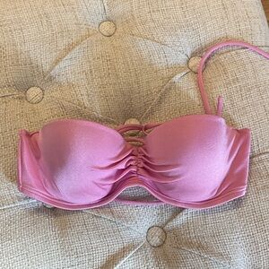 Victoria's Secret Pink Ruched Bandeau Bikini Top